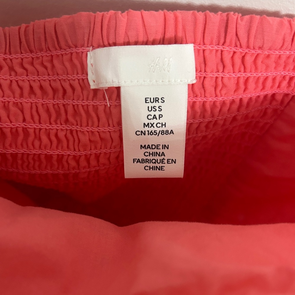 Strapless coral H&M Pink Eyelet Dress - Picture 4 of 4